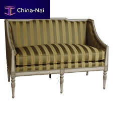 Louis XVI style sofa ESTER : RF. 17112fabricmulti-color3-seater