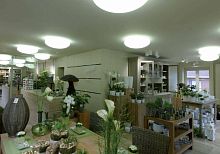 Contemporary ceiling light UFOroundglassfluorescent