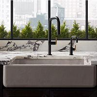 Countertop mixer tap Components®metalkitchen1-hole