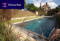 Natural swimming pool LANDSCAPED GARDENSoutdoorin-groundstone