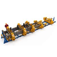 Semitrailer chassis assembly bench modularmultipurpose
