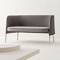 Contemporary sofa AGORfabricleathergray