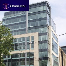 Stick system curtain wall AA®100 aluminum and glassdecorativemirror