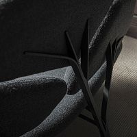 Contemporary upholstered bench BORGHESEwoolmetalwith backrest