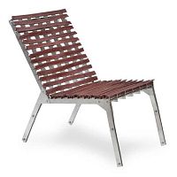 Contemporary fireside chair NIGMEleatherstainless steel
