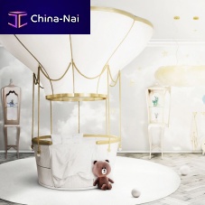 Canopy bed FANTASY AIR BALLOONsingleoriginal designupholstered