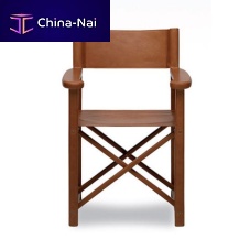 Contemporary chair DUSTINindoorleatherwooden base