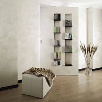 Interior door FLAP BOOKCASEsolid woodMDFpivoting with offset axis