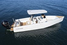 Outboard center console boat POWER 26sport-fishing12-person max.with T-top