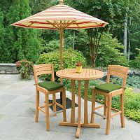 Contemporary high bar table SHOREHAM : 7326teakroundeco-friendly