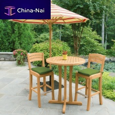 Contemporary high bar table SHOREHAM : 7326teakroundeco-friendly