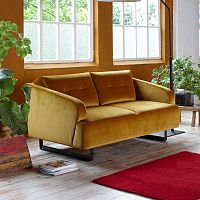 Contemporary sofa RUNAfabricgrayyellow