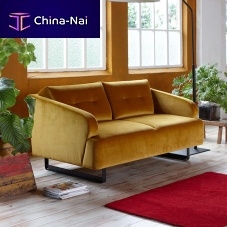 Contemporary sofa RUNAfabricgrayyellow