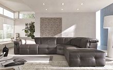 Corner sofa AIKOcontemporaryfabricleather