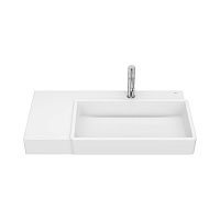 Wall-mounted washbasin TURAporcelainhigh-glossmatte finish
