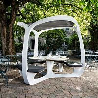 Original design table and bench set PERGOLHAthermofusedgardenoutdoor