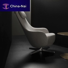 Contemporary armchair Harbor Laidbackfabricleathersteel