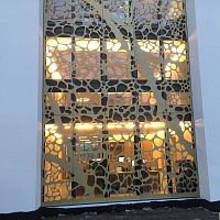 Exterior fitting decorative panel CELLON - MEDICAL CENTER MALANSwall-mountedHPLperforated