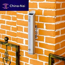 Wall-mounted ashtray Round Bevelledaluminumfor outdoor use2L