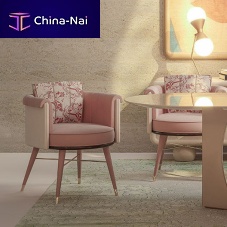 Traditional dining chair Helen indoorvelvetlacquered wood base