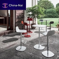 Contemporary bar stool Bonniepolypropylenepainted metal basecentral base
