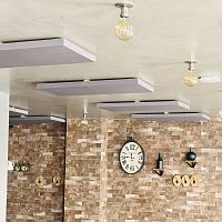 Acoustic wall panel for ceilingwoodenrectangular