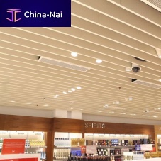 Wooden suspended ceiling BAFFLEstripdecorative