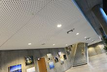 Plaster suspended ceiling tileacousticperforated
