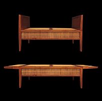 Modular upholstered bench FBE RB SMtraditionalbamboosolid wood