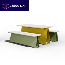 Contemporary table and bench set FRESTAsteelhigh-performance concreteoutdoor