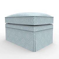 Contemporary ottoman LONDON fabricsquareupholstered