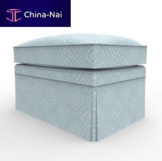 Contemporary ottoman LONDON fabricsquareupholstered