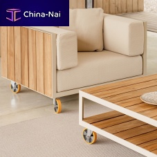 Contemporary lounge chair VINEYARD fabricaluminumwooden