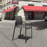 Contemporary chair PUROoutdoorBatyline®stainless steel base