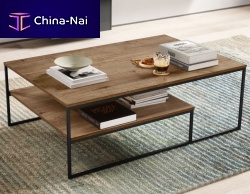 Contemporary coffee table Dakarwoodensteel baserectangular
