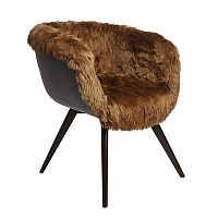 Contemporary chair AMANDAindoorwoolwooden base