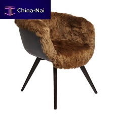 Contemporary chair AMANDAindoorwoolwooden base