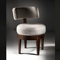 Contemporary chair Giudittaindoorfabricwalnut
