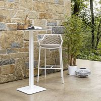Contemporary high bar table ALASKAHPLmetal basesquare