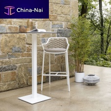 Contemporary high bar table ALASKAHPLmetal basesquare