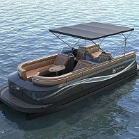 Outboard pontoon boat Aqua Fun 22openside consolefishing