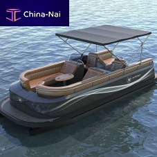 Outboard pontoon boat Aqua Fun 22openside consolefishing