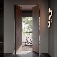 Interior door INFINITO 10woodenglassanodized aluminum