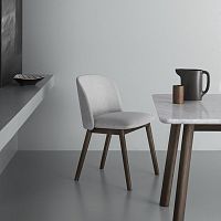 Contemporary chair AVANAindoorfabricwooden base
