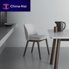 Contemporary chair AVANAindoorfabricwooden base