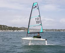 Single-handed sailing dinghy Nikki children'straditionalfoiling
