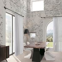 Wrought iron curtain rod STILmanualceiling mountedwall-mounted