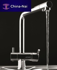 Countertop double-handle mixer tap Be Purestainless steelkitchen1-hole