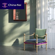 Traditional armchair Twainfabricbeechwith removable cushion