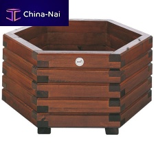 Wooden planter NEROBURG rectangularhexagonalcontemporary